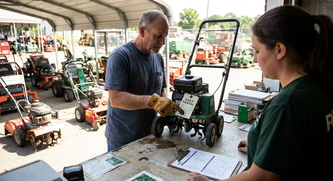 How to rent equipment for a single lawn care job