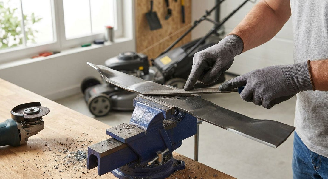 How to sharpen mower blades at home