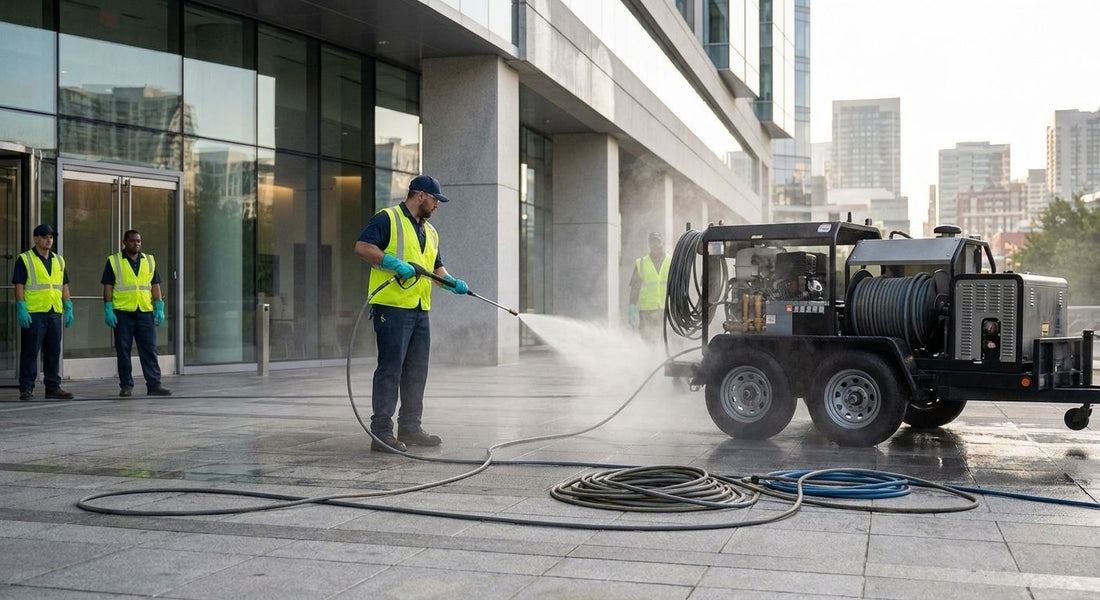 Pressure washers for commercial property maintenance crews