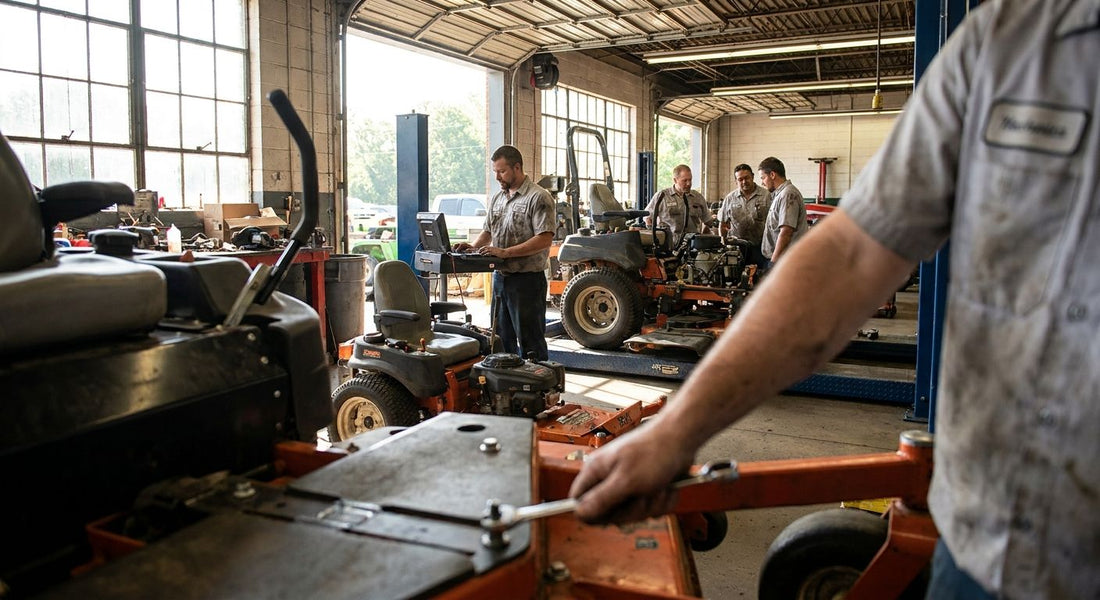 Lawn mower repair for commercial landscaping fleets