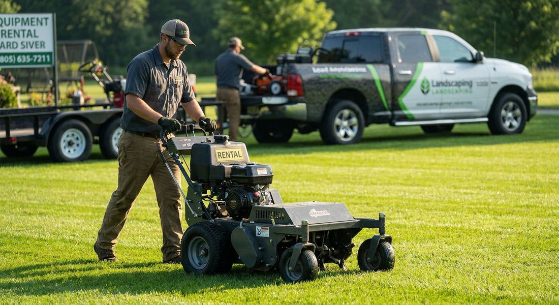 Aerator rental for lawn care professionals