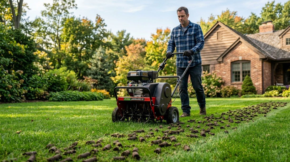 How to aerate a lawn before fall overseeding